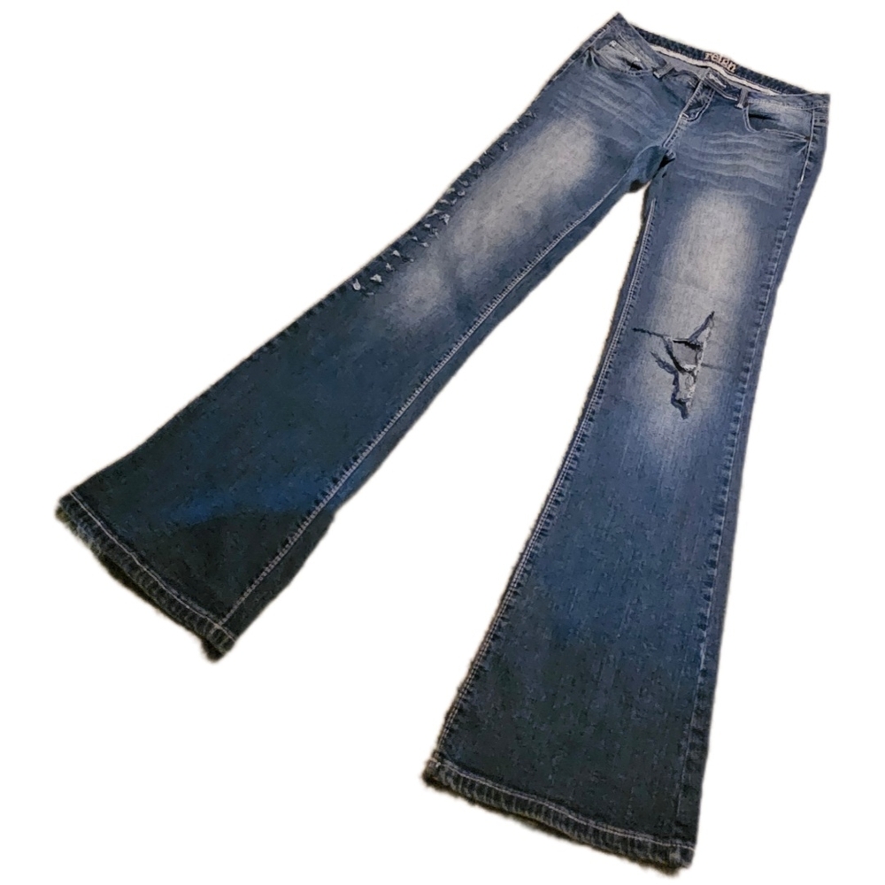 Reign Vintage Blue Flare Leg Jeans Ryanne Junior Size 9